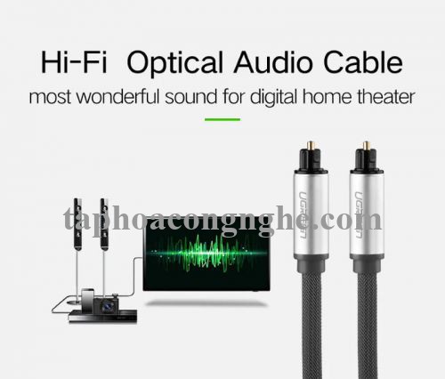 Ugreen 10541 3M màu Xám Dây cáp quang âm thanh 2 đầu dương AV108 30010541